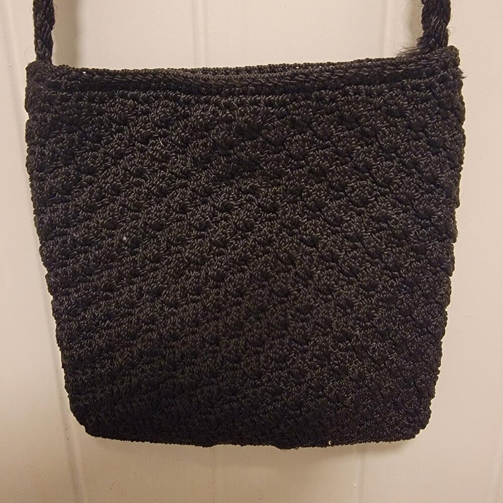 The Sak Black Crochet Mini Crossbody Bag Boho Y2K Purse